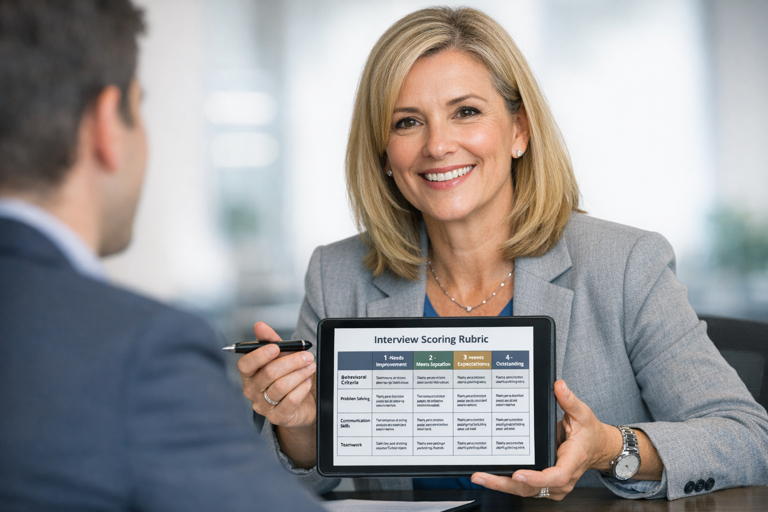 Structured behavioral interviews