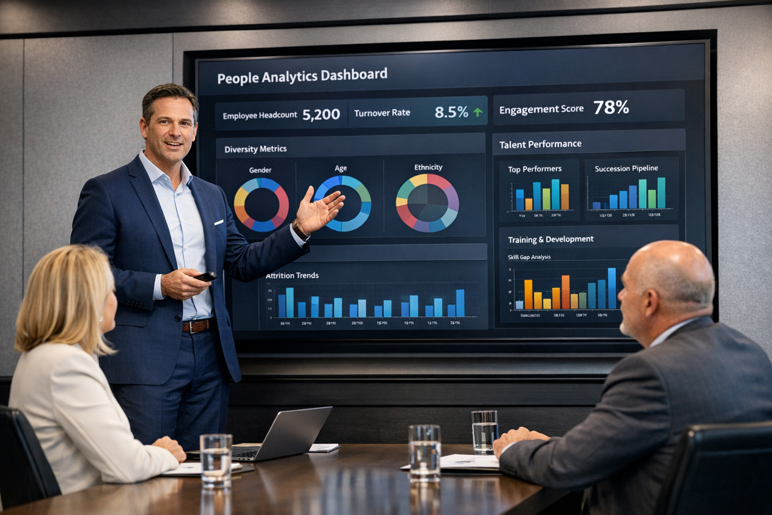People analytics leader presenting insights